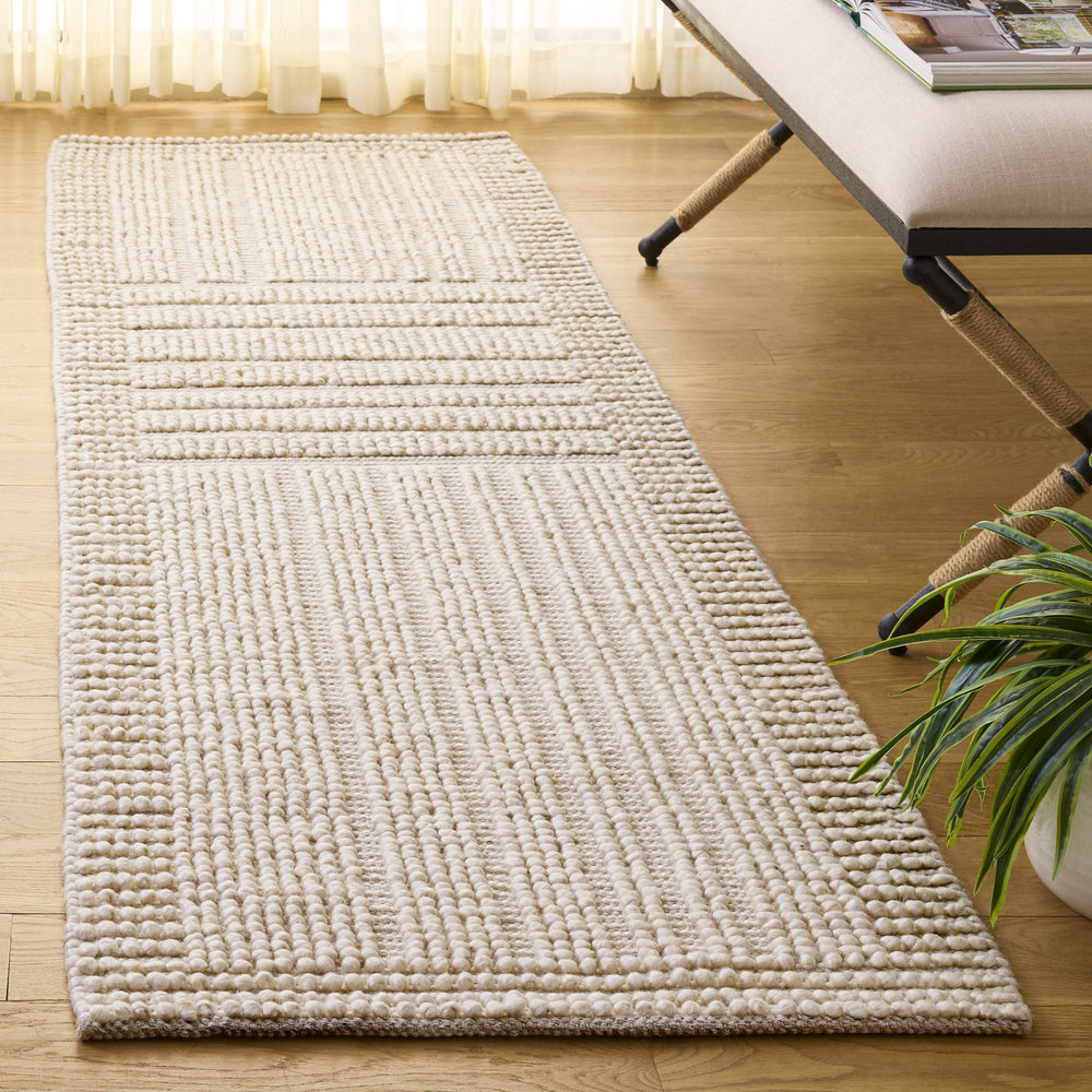 Safavieh Natura Handwoven Ivory Square Area Rug — Low-Profile Wool Blend, Subtle Texture For Modern Spaces 6'-0" x 6'-0" NAT134A-6SQ