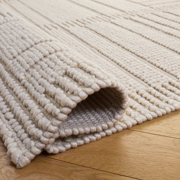 Safavieh Natura Handwoven Ivory Square Area Rug — Low-Profile Wool Blend, Subtle Texture For Modern Spaces 6'-0" x 6'-0" NAT134A-6SQ