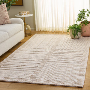 Safavieh Natura Handwoven Ivory Square Area Rug — Low-Profile Wool Blend, Subtle Texture For Modern Spaces 6'-0" x 6'-0" NAT134A-6SQ