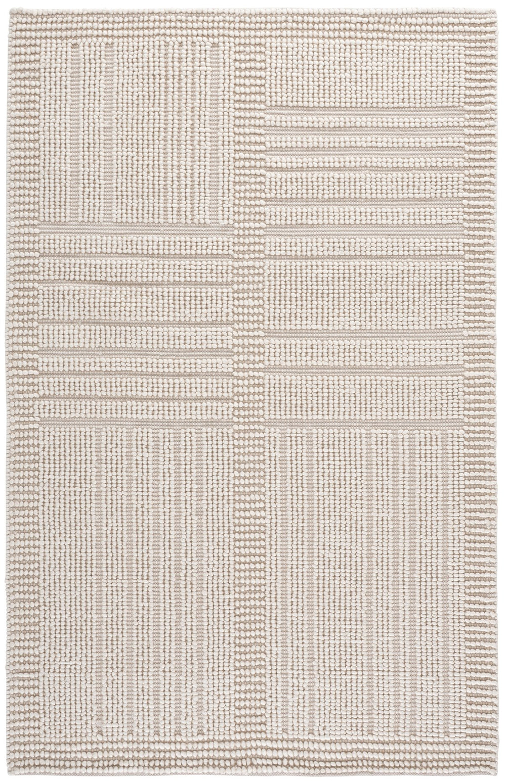 Safavieh Natura Handwoven Ivory Square Area Rug — Low-Profile Wool Blend, Subtle Texture For Modern Spaces 6'-0" x 6'-0" NAT134A-6SQ