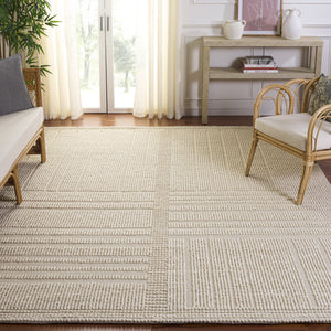 Safavieh Natura Handwoven Ivory Square Area Rug — Low-Profile Wool Blend, Subtle Texture For Modern Spaces 6'-0" x 6'-0" NAT134A-6SQ