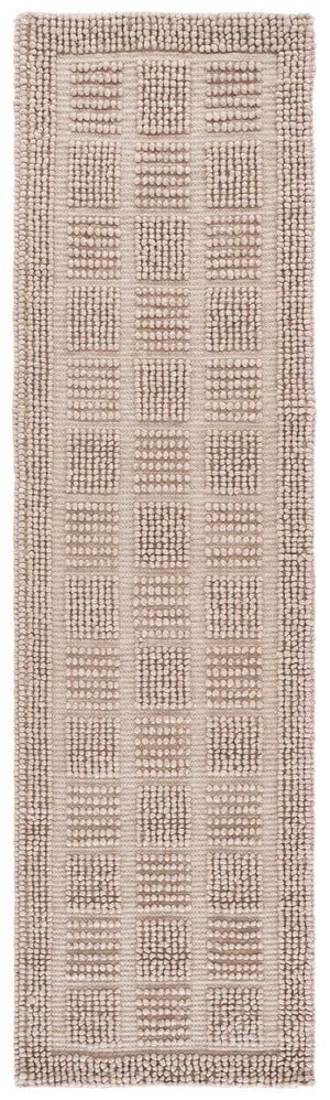 Safavieh Natura Hand‑Woven Beige Runner Rug — Low‑Profile Wool Blend, Artisanal Texture For Hallways & Entryways 2'-3" x 8'-0" NAT135B-28