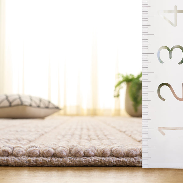 Safavieh Natura Hand‑Woven Beige Runner Rug — Low‑Profile Wool Blend, Artisanal Texture For Hallways & Entryways 2'-3" x 8'-0" NAT135B-28
