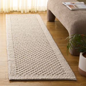 Safavieh Natura Handwoven Ivory Area Rug — Low-Profile Wool Blend, Soft Textured Foundation For Modern Rooms 6'-0" x 9'-0" NAT136A-6