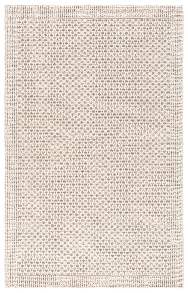 Safavieh Natura Handwoven Ivory Area Rug — Low-Profile Wool Blend, Soft Textured Foundation For Modern Rooms 6'-0" x 9'-0" NAT136A-6