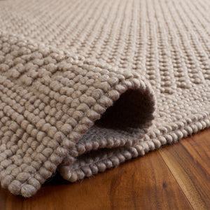 Safavieh Natura Hand-Woven Beige Area Rug — 60% Wool Blend, Low-Profile 1/4" Pile, Timeless Neutral Foundation 4'-0" x 6'-0" NAT136B-4
