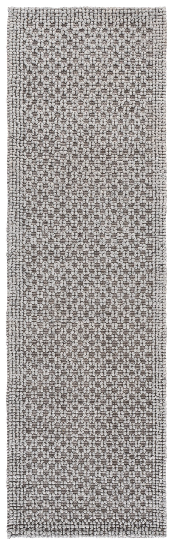 Safavieh Natura Hand-Woven Grey Square Rug — Low-Profile Wool Blend With Subtle Geometric Texture For Living Rooms 6'-0" x 6'-0" NAT136F-6SQ