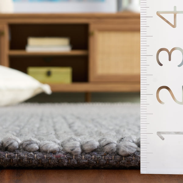 Safavieh Natura Hand-Woven Grey Area Rug — Low-Profile Wool Blend, Minimalist Solid Design, Durable Elegance 9'-0" x 12'-0" NAT136F-9
