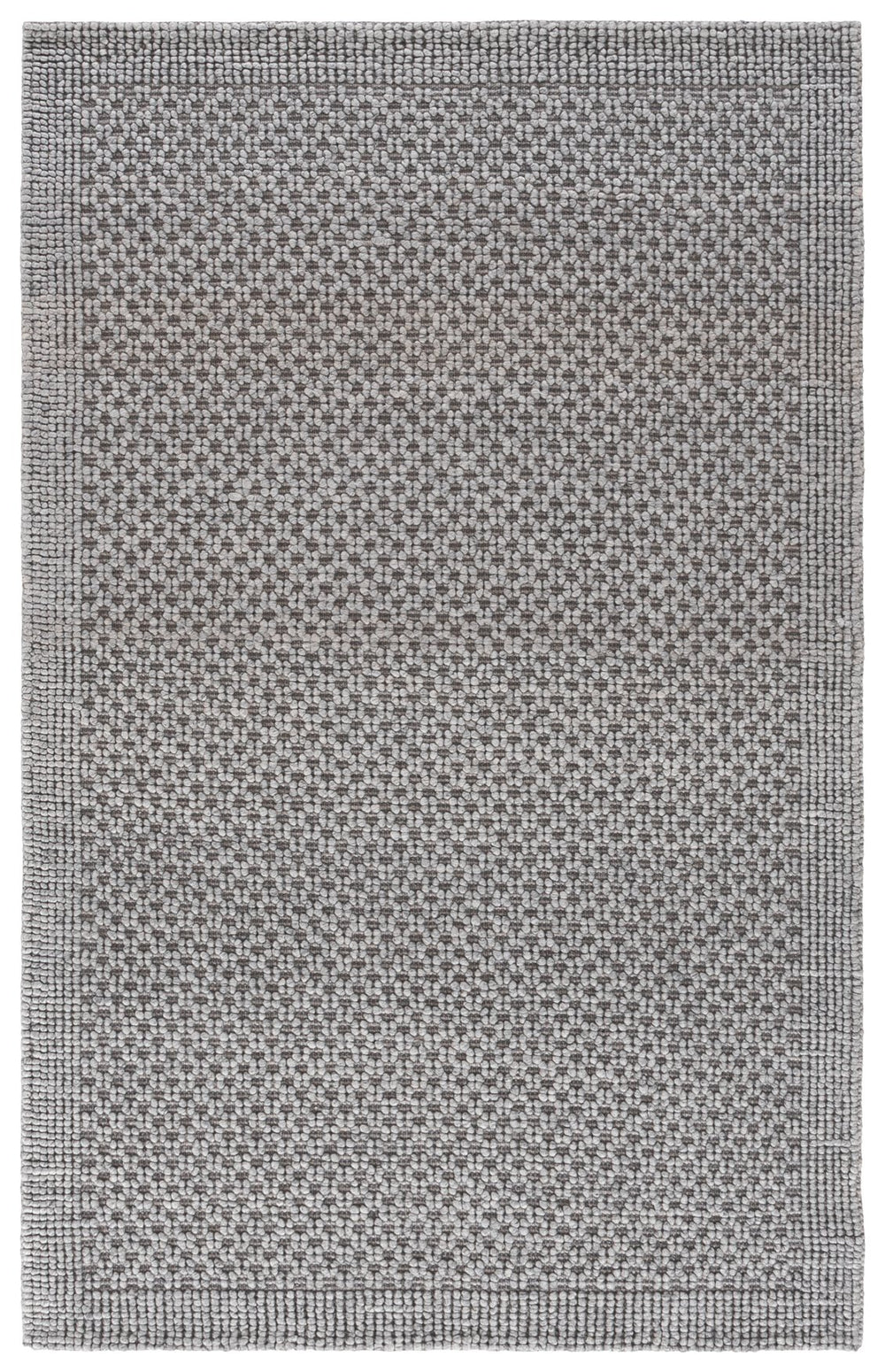 Safavieh Natura Hand‑Woven Grey Area Rug — Low‑Profile Wool Blend, Subtle Geometric Texture For Modern Homes 6'-0" x 9'-0" NAT136F-6
