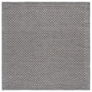 Safavieh Natura Hand-Woven Grey Rug 4X6 Low Pile Wool Blend 60% Wool Durable Minimalist Coastal Flair 4'-0" x 6'-0" NAT136F-4