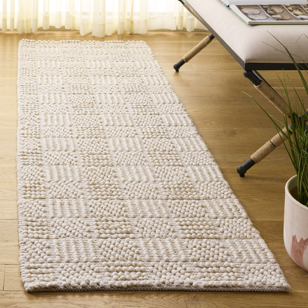 Safavieh Natura Hand-Woven Ivory Area Rug — Low-Profile 1/4" Pile, Wool-Pet Blend, Durable Elegant Anchor 8'-0" x 10'-0" NAT137A-8