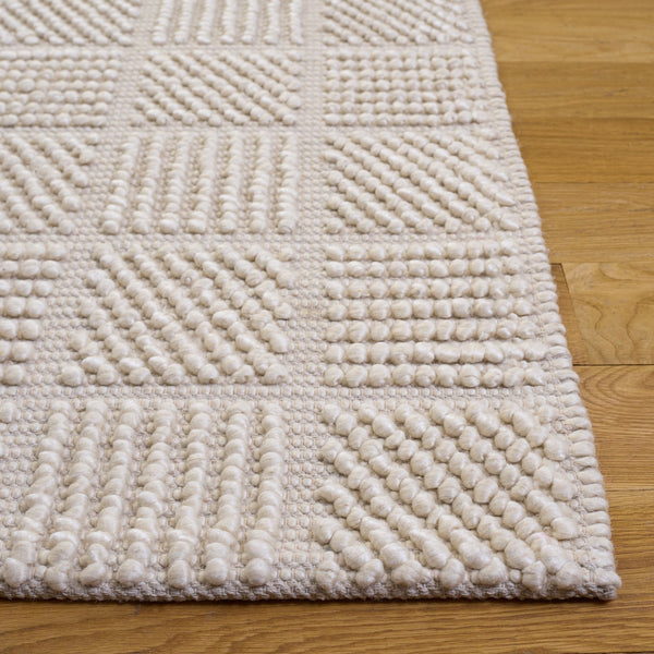 Safavieh Natura Hand-Woven Ivory Area Rug — Artisanal Wool Blend, Low-Profile Texture For Cozy Modern Rooms 6'-0" x 6'-0" NAT137A-6SQ