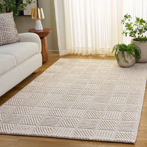 Safavieh Natura Hand-Woven Ivory Area Rug — Artisanal Wool Blend, Low-Profile Texture For Cozy Modern Rooms 6'-0" x 6'-0" NAT137A-6SQ
