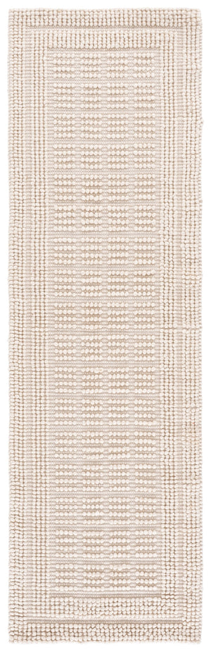 Safavieh Natura Hand-Woven Ivory Area Rug 4X6 Low Pile Wool Blend Durable Scandinavian-Ready Accent Rug 4'-0" x 6'-0" NAT138A-4