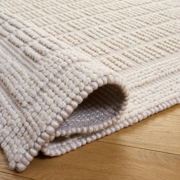 Safavieh Natura Hand-Woven Ivory Area Rug — Minimalist Wool Blend Square Rug, Durable Soft Texture For Living Rooms 6'-0" x 6'-0" NAT138A-6SQ
