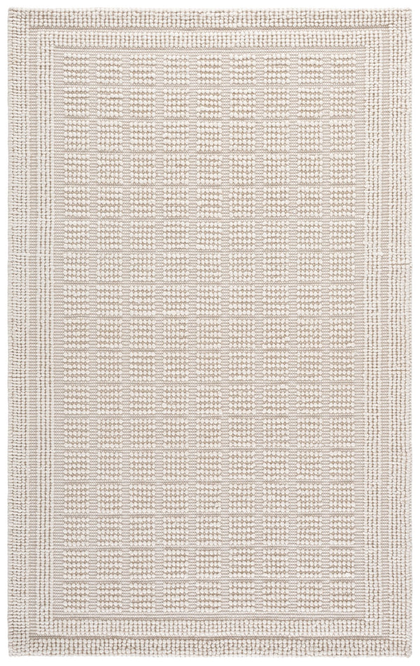 Safavieh Natura Hand-Woven Ivory Area Rug — Minimalist Wool Blend Square Rug, Durable Soft Texture For Living Rooms 6'-0" x 6'-0" NAT138A-6SQ