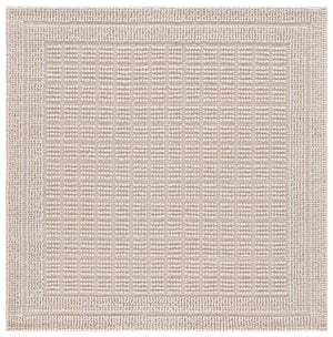 Safavieh Natura Hand-Woven Ivory Area Rug — Minimalist Wool Blend Square Rug, Durable Soft Texture For Living Rooms 6'-0" x 6'-0" NAT138A-6SQ