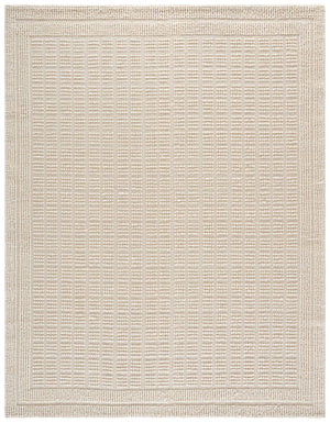Safavieh Natura Hand-Woven Ivory Area Rug 4X6 Low Pile Wool Blend Durable Scandinavian-Ready Accent Rug 4'-0" x 6'-0" NAT138A-4
