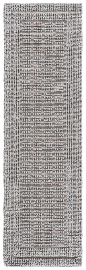 Safavieh Natura Hand-Woven Grey Runner — Slim Low-Profile Scandinavian Rug, Wool Blend Durable Hallway Accent 2'-3" x 8'-0" NAT138F-28