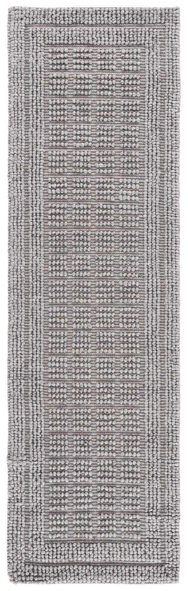 Safavieh Natura Hand-Woven Grey Runner — Slim Low-Profile Scandinavian Rug, Wool Blend Durable Hallway Accent 2'-3" x 8'-0" NAT138F-28
