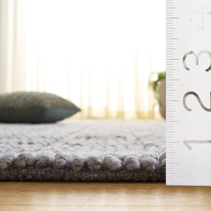 Safavieh Natura Hand-Woven Grey Runner — Slim Low-Profile Scandinavian Rug, Wool Blend Durable Hallway Accent 2'-3" x 8'-0" NAT138F-28