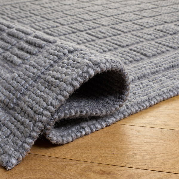 Safavieh Natura Hand-Woven Grey Runner — Slim Low-Profile Scandinavian Rug, Wool Blend Durable Hallway Accent 2'-3" x 8'-0" NAT138F-28