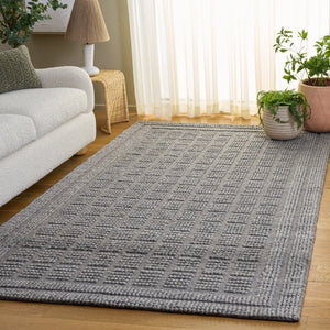 Safavieh Natura Hand-Woven Grey Runner — Slim Low-Profile Scandinavian Rug, Wool Blend Durable Hallway Accent 2'-3" x 8'-0" NAT138F-28
