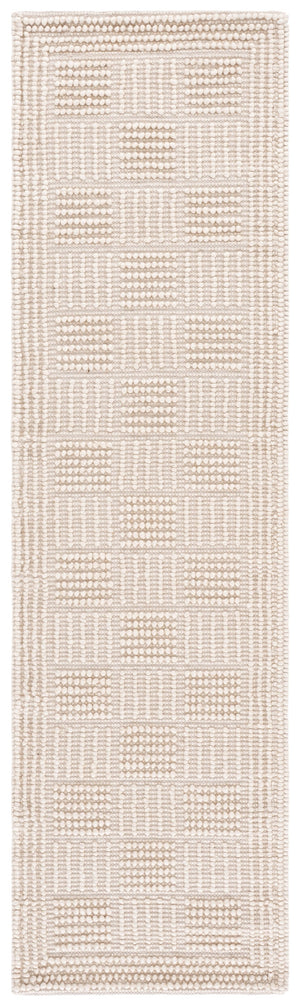 Safavieh Natura Hand-Woven Ivory Area Rug 8X10 — Low-Pile Wool Blend, Subtle Minimalist Pattern, Durable Elegance 9'-0" x 12'-0" NAT139A-9
