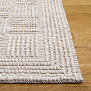 Safavieh Natura Hand-Woven Ivory Area Rug — Soft Wool Blend, Low-Profile 1/4" Pile, Scandinavian-Ready Design 6'-0" x 6'-0" NAT139A-6SQ
