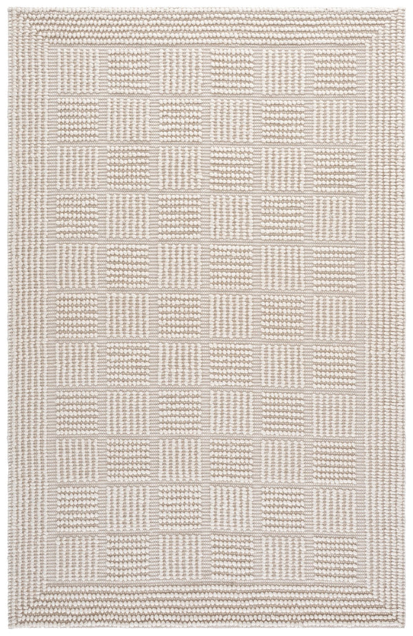Safavieh Natura Hand-Woven Ivory Area Rug — Minimalist Wool Blend Low-Profile Design For Timeless Comfort 6'-0" x 9'-0" NAT139A-6