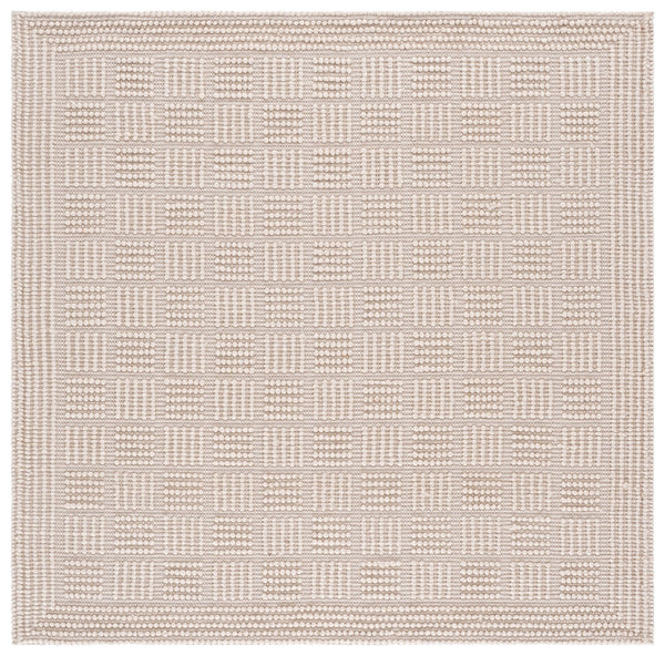 Safavieh Natura Hand-Woven Ivory Area Rug 8X10 — Low-Pile Wool Blend, Subtle Minimalist Pattern, Durable Elegance 9'-0" x 12'-0" NAT139A-9