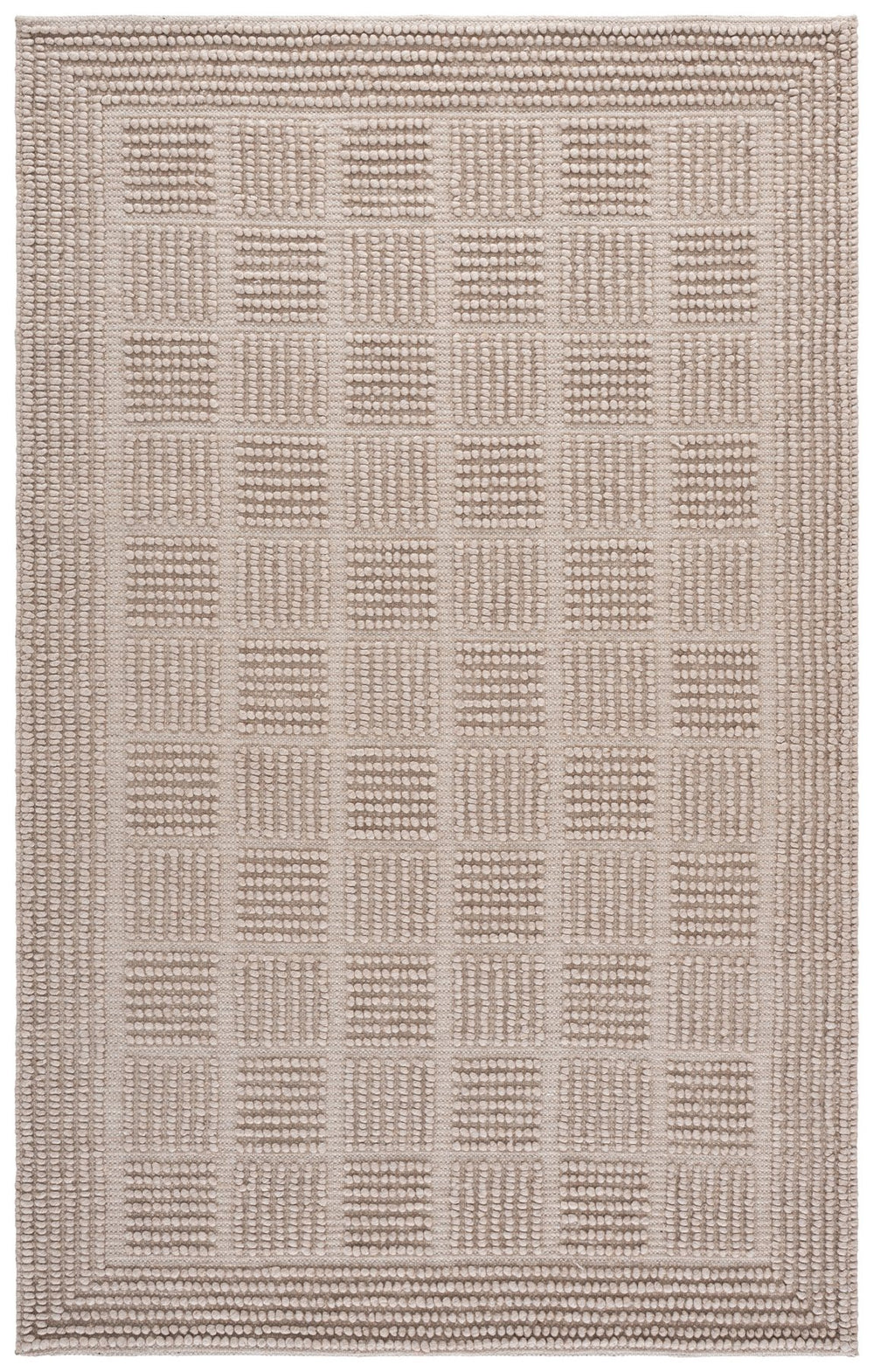 Safavieh Natura Handwoven Beige Area Rug — Soft 60% Wool Blend, Minimalist Neutral Texture For Modern Homes 4'-0" x 6'-0" NAT139B-4