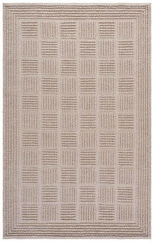 Safavieh Natura Handwoven Beige Area Rug — Soft 60% Wool Blend, Minimalist Neutral Texture For Modern Homes 4'-0" x 6'-0" NAT139B-4