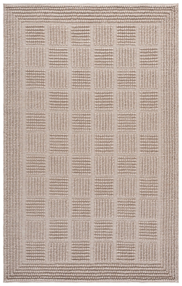 Safavieh Natura Handwoven Beige Area Rug — Soft 60% Wool Blend, Minimalist Neutral Texture For Modern Homes 4'-0" x 6'-0" NAT139B-4