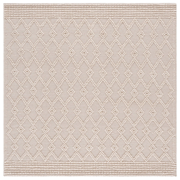 Safavieh Natura Hand-Woven Ivory Wool Blend Rug — Minimalist Square Design, Low Pile Durability & Cozy Warmth 6'-0" x 6'-0" NAT140A-6SQ