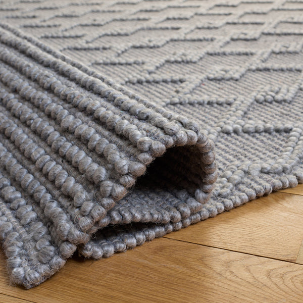 Safavieh Natura Hand-Woven Grey Runner — Low-Profile Wool Blend Rug For Hallways, Durable Artisan Craftsmanship 2'-3" x 8'-0" NAT140F-28