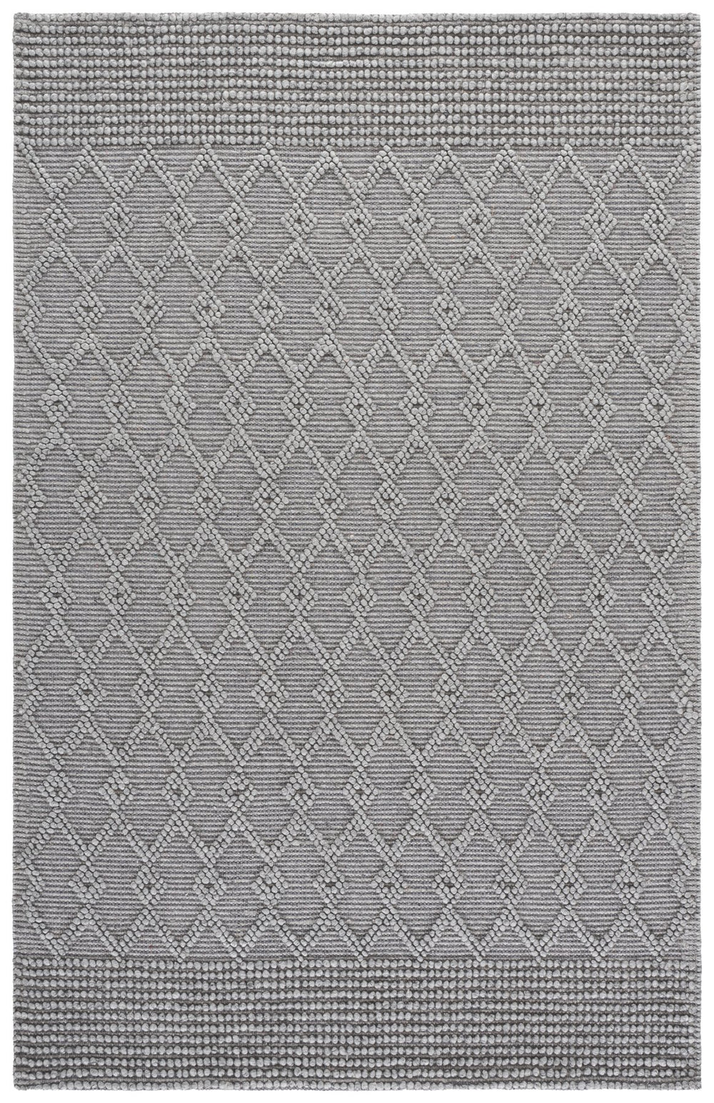 Safavieh Natura Handwoven Grey Square Rug — Scandinavian Wool Blend, Low-Profile 1/4" Pile For Cozy Style 6'-0" x 6'-0" NAT140F-6SQ