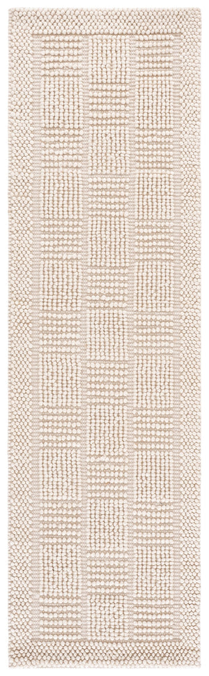 Safavieh Natura Handwoven Ivory Area Rug — Soft Wool Blend, Low-Profile Texture, Artisanal Indian Craftsmanship 6'-0" x 6'-0" NAT141A-6SQ