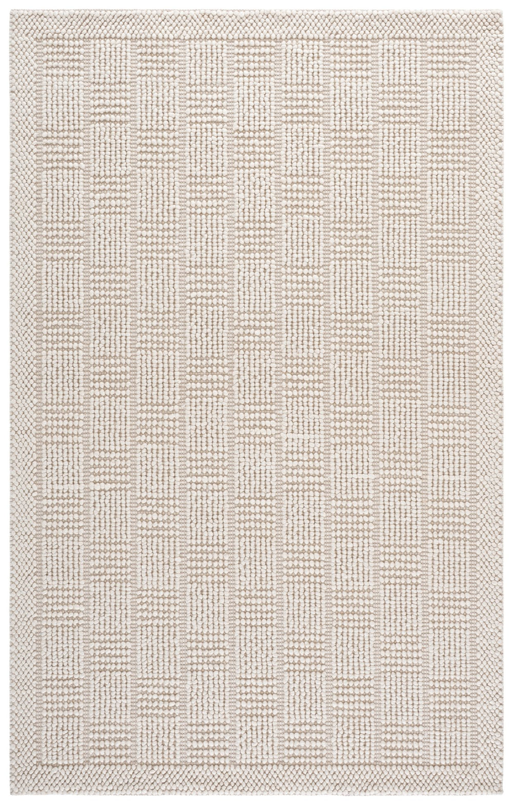Safavieh Natura Handwoven Ivory Area Rug — Soft Wool Blend, Low-Profile Texture, Artisanal Indian Craftsmanship 6'-0" x 6'-0" NAT141A-6SQ