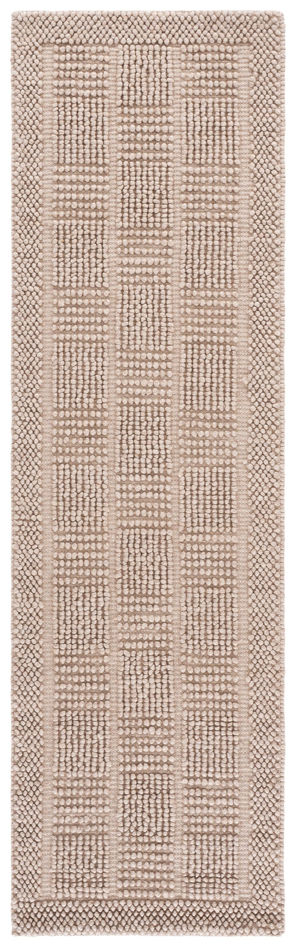 Safavieh Natura Handwoven Beige Runner Rug — Scandinavian-Inspired Low-Profile Wool Blend For Hallways 2'-3" x 8'-0" NAT141B-28