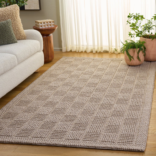Safavieh Natura Handwoven Beige Runner Rug — Scandinavian-Inspired Low-Profile Wool Blend For Hallways 2'-3" x 8'-0" NAT141B-28