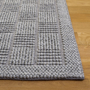 Safavieh Natura Hand-Woven Grey Area Rug — Wool Blend Low-Profile 5X8 Accent Rug For Modern Minimalist Homes 5'-0" x 8'-0" NAT141F-5