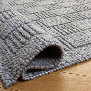 Safavieh Natura Hand-Woven Grey Area Rug — Wool Blend Low-Profile 5X8 Accent Rug For Modern Minimalist Homes 5'-0" x 8'-0" NAT141F-5
