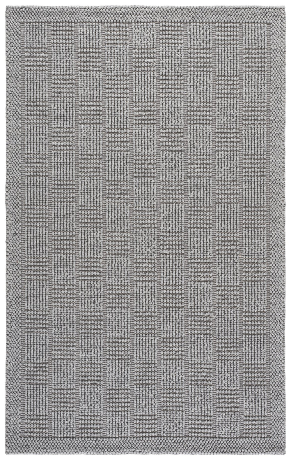 Safavieh Natura Hand-Woven Grey Area Rug — Wool Blend Low-Profile 5X8 Accent Rug For Modern Minimalist Homes 5'-0" x 8'-0" NAT141F-5