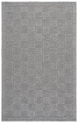 Safavieh Natura Hand-Woven Grey Area Rug — Wool Blend Low-Profile 5X8 Accent Rug For Modern Minimalist Homes 5'-0" x 8'-0" NAT141F-5