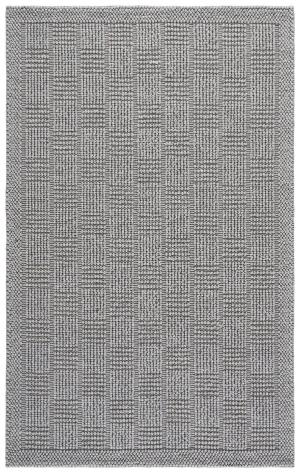 Safavieh Natura Hand-Woven Grey Area Rug — Wool Blend Low-Profile 5X8 Accent Rug For Modern Minimalist Homes 5'-0" x 8'-0" NAT141F-5