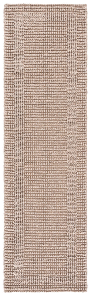 Safavieh Natura Hand-Woven Beige Runner Rug — Low-Profile Wool Blend For Hallways, Durable Textured Style 2'-3" x 8'-0" NAT142B-28