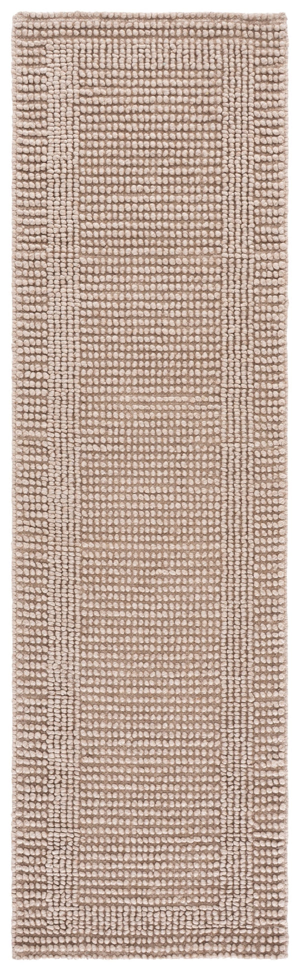 Safavieh Natura Hand-Woven Beige Runner Rug — Low-Profile Wool Blend For Hallways, Durable Textured Style 2'-3" x 8'-0" NAT142B-28