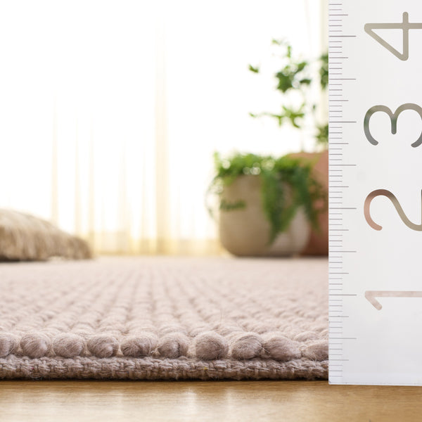 Safavieh Natura Hand-Woven Beige Runner Rug — Low-Profile Wool Blend For Hallways, Durable Textured Style 2'-3" x 8'-0" NAT142B-28