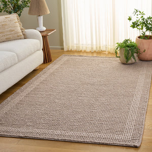 Safavieh Natura Hand-Woven Beige Runner Rug — Low-Profile Wool Blend For Hallways, Durable Textured Style 2'-3" x 8'-0" NAT142B-28